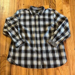 Talbots Woven Button up